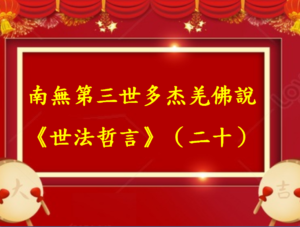 南無第三世多杰羌佛說《世法哲言》（二十）
