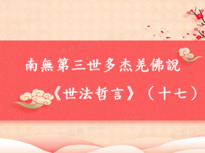 南無第三世多杰羌佛說《世法哲言》（十七）