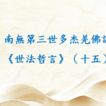 南無第三世多杰羌佛說《世法哲言》（十五）