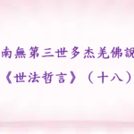 南無第三世多杰羌佛說《世法哲言》（十八）