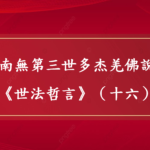 南無第三世多杰羌佛說《世法哲言》（十六）