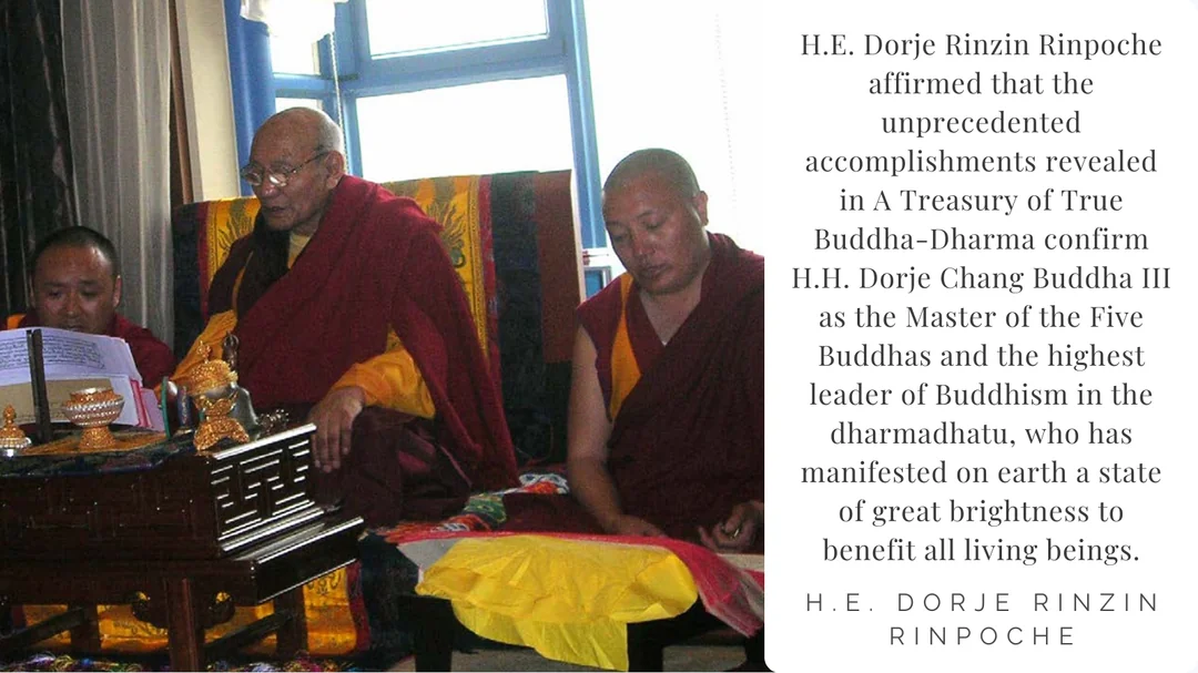 Recognitions & Congratulations to H.H. Dorje Chang Buddha III